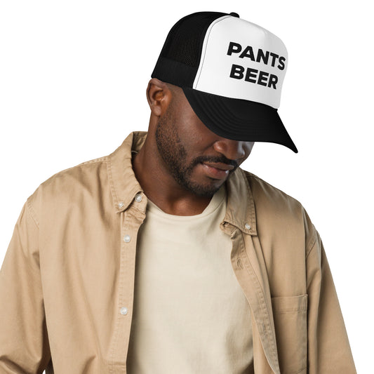 PANTS BEER EMBROIDERED FOAM TRUCKER HAT