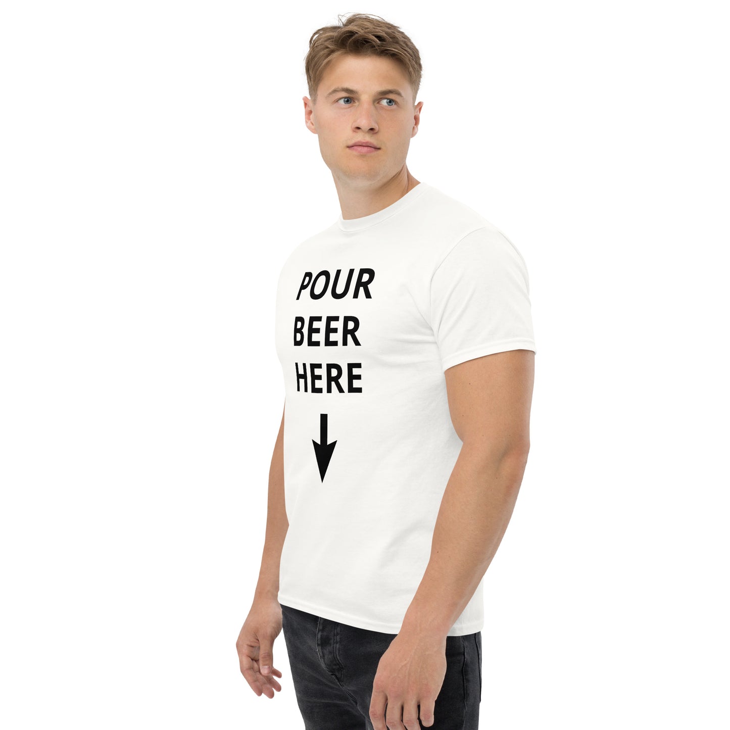 POUR BEER HERE T-SHIRT